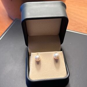 Pearl Source White Freshwater Pearl Stud Earrings